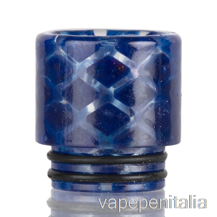 Penna Vape 810 Punta A Goccia In Resina Trasparente Di Pelle Di Serpente Blu Scuro